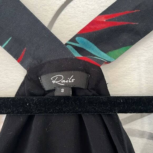 Rails wrap mini dress navy blue floral size small - Picture 3 of 8